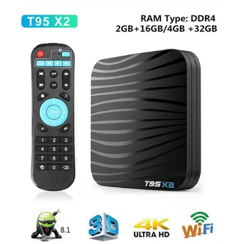 T95X2 Android 8.1 TV BOX Amlogic S905X2 Quad Core Smart TV BOX 2K 4K 2.4G WiFi Wireless Multimedia BOX SET TOP BOX 
T95X2 Android 8.1 TV BOX Amlogic S905X2 Quad Core Smart TV BOX 2K 4K 2.4G WiFi Wireless Multimedia BOX SET TOP BOX