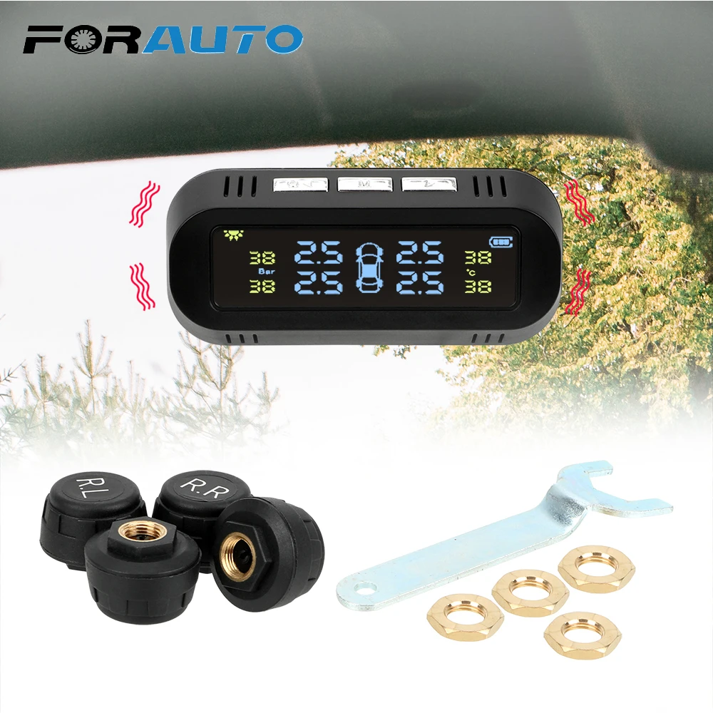 Car Tire Pressure Alarm Monitor System Solar TPMS Digital Display Temperature Warning Intelligent With 4 Sensors Car Electrics
Car Tire Pressure Alarm Monitor System Solar TPMS Digital Display Temperature Warning Intelligent With 4 Sensors Car Electrics