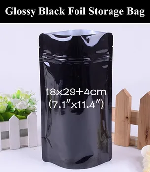 50pcs 18x29+4cm (7.1"x11.4") 280micron Glossy Black Aluminum Foil Ziplock Bag Recloseable Moisture-proof Black Zip Packaging Bag
50pcs 18x29+4cm (7.1"x11.4") 280micron Glossy Black Aluminum Foil Ziplock Bag Recloseable Moisture-proof Black Zip Packaging Bag