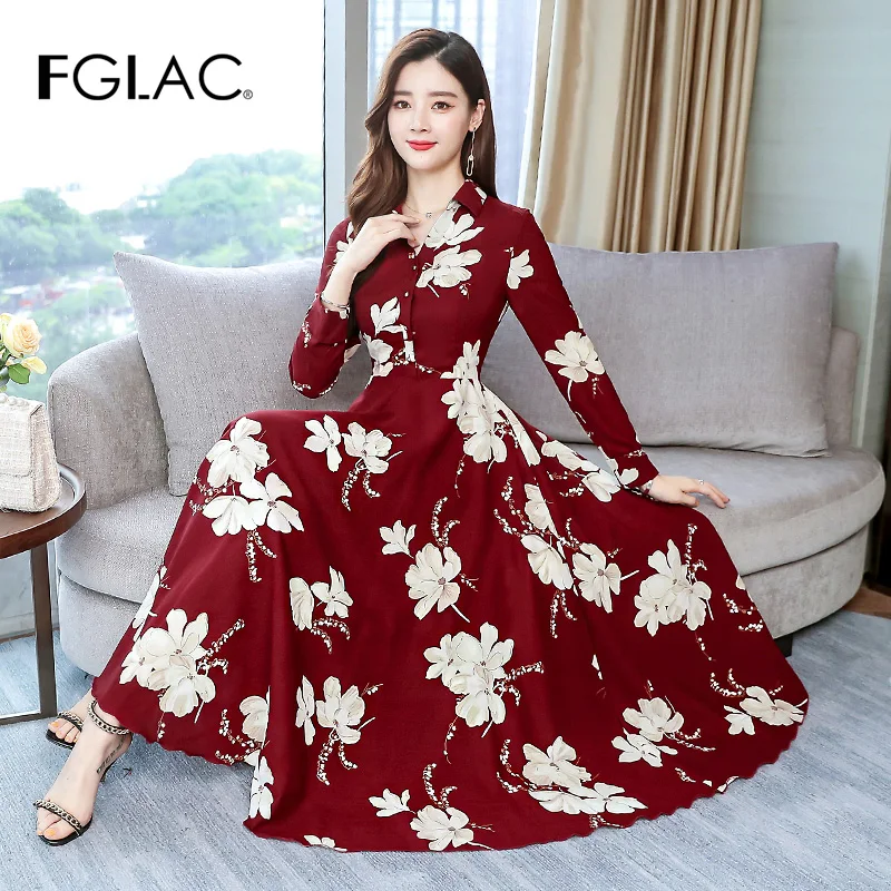 FGLAC Women dress Fashion casual long sleeve autumn winter dress plus size print beach dress vestidos
FGLAC Women dress Fashion casual long sleeve autumn winter dress plus size print beach dress vestidos