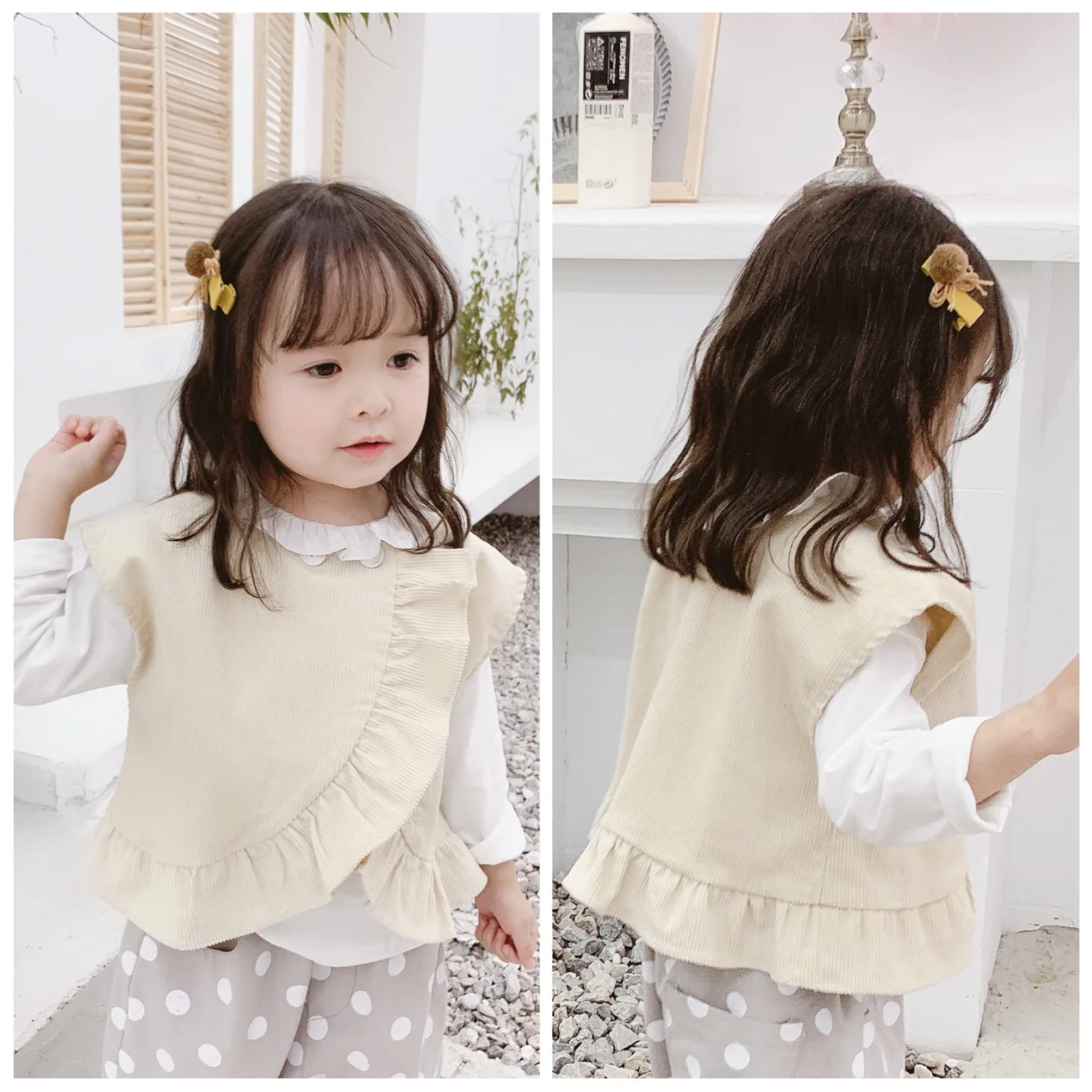 2019 Spring Children Clothing New Girl Sleeveless Corduroy Tops Toddler Solid Color Ruffle Cardigan Little Kids Causal Vests
2019 Spring Children Clothing New Girl Sleeveless Corduroy Tops Toddler Solid Color Ruffle Cardigan Little Kids Causal Vests