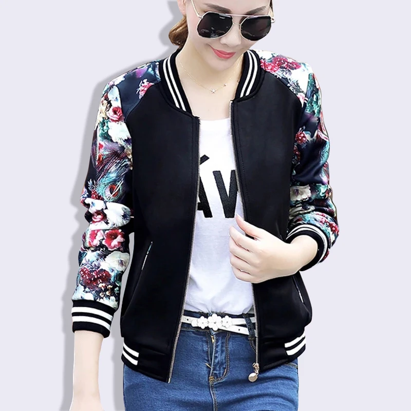 Flower Print Women Plus Size Jacket Striped Tops Girl Casual Baseball Button Thin Bomber Long Sleeves Coat Jackets Outwear
Flower Print Women Plus Size Jacket Striped Tops Girl Casual Baseball Button Thin Bomber Long Sleeves Coat Jackets Outwear