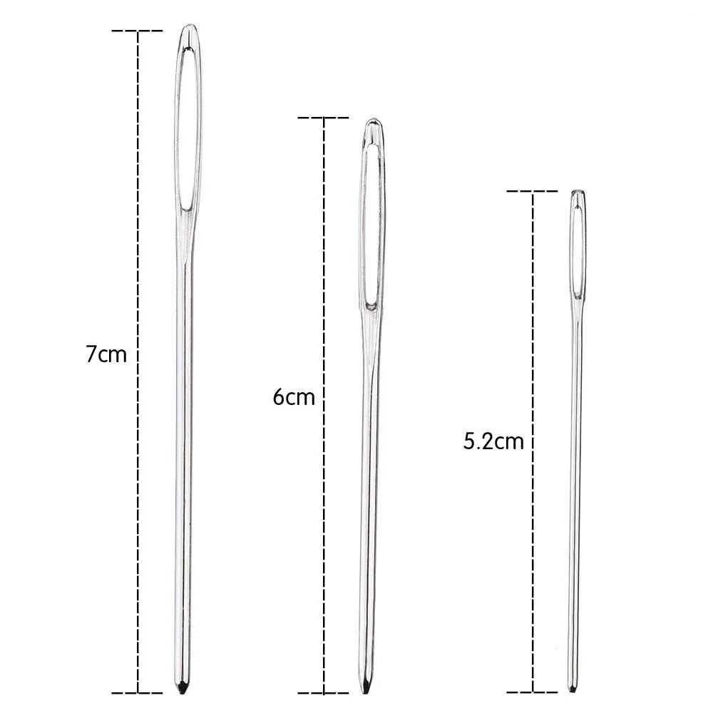 9pcs/lot Big Eye Blunt Needles 3 Size Long Large Hole NOT Sharp Sewing Knitting Embroidery Tool Hand DIY Needlework Plus
9pcs/lot Big Eye Blunt Needles 3 Size Long Large Hole NOT Sharp Sewing Knitting Embroidery Tool Hand DIY Needlework Plus