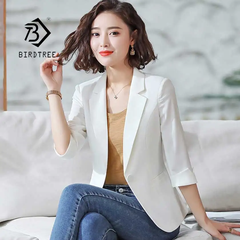 2019 New Women's Solid OL Top Blazer Jacket Three Quarter Single Button Notched Slim Female Lady Work Coat Hot Sales C96107Z
2019 New Women's Solid OL Top Blazer Jacket Three Quarter Single Button Notched Slim Female Lady Work Coat Hot Sales C96107Z
