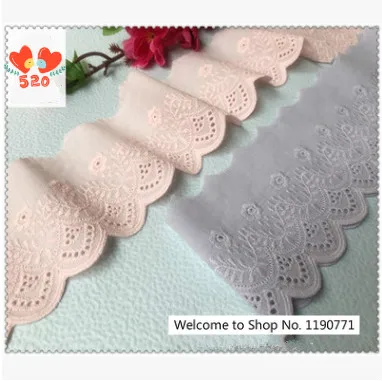 Pink/White Cotton Embroidery Lace Clothing Skirt Home Textile Dress Accessories 10Yards/pack
Pink/White Cotton Embroidery Lace Clothing Skirt Home Textile Dress Accessories 10Yards/pack