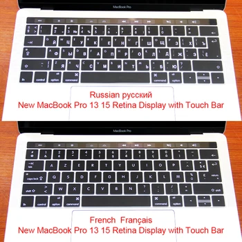 Russian French Silicone US/EU Common Keyboard Cover Skin For Macbook Pro Retina 13" A1706 15" A1707 Touch Bar ID Release On 2016
Russian French Silicone US/EU Common Keyboard Cover Skin For Macbook Pro Retina 13" A1706 15" A1707 Touch Bar ID Release On 2016