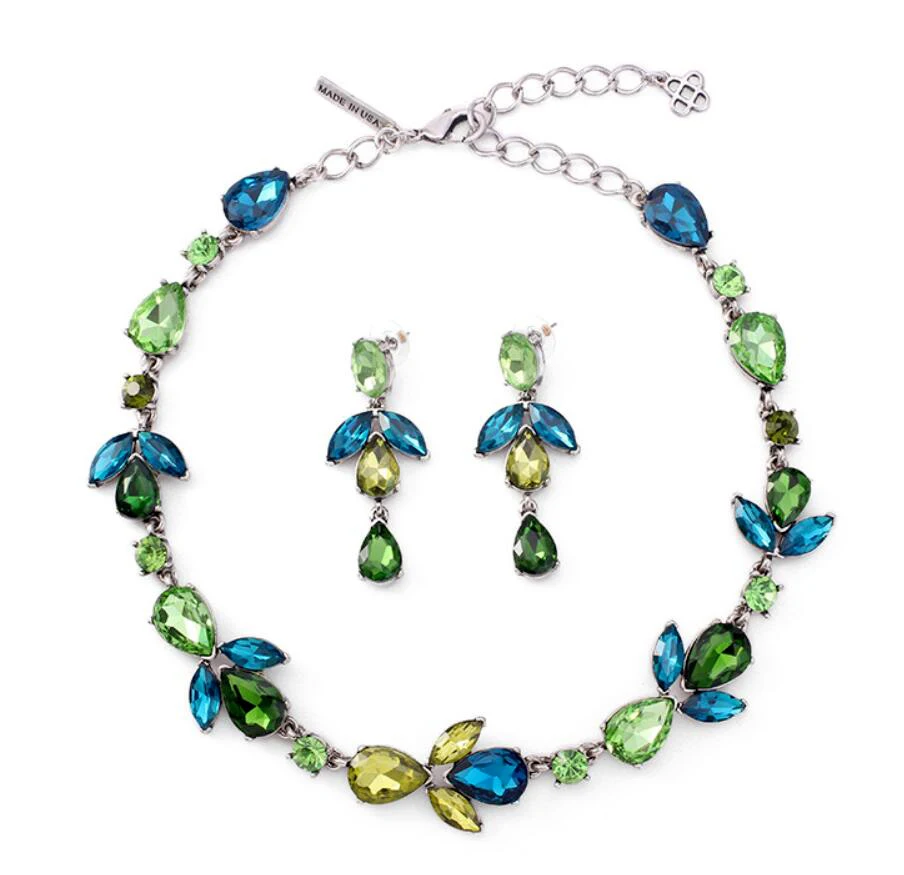 CSxjd Luxury Design marine wind Crystal Necklace Earrings Vintage Women's Jewelry
CSxjd Luxury Design marine wind Crystal Necklace Earrings Vintage Women's Jewelry