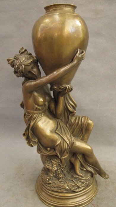 Fast shipping USPS to USA S1609 19" Folk Chinese Bronze Art Decoration Woman Belle Beauty Hold Jar Pot Statue
Fast shipping USPS to USA S1609 19" Folk Chinese Bronze Art Decoration Woman Belle Beauty Hold Jar Pot Statue