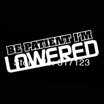 (100 pieces / lot ) Wholesale 7" Car Sticker Vinyl Decal Be Patient I'm Lowered Funny Body Words Car Window Sticker Car-styling
(100 pieces / lot ) Wholesale 7" Car Sticker Vinyl Decal Be Patient I'm Lowered Funny Body Words Car Window Sticker Car-styling