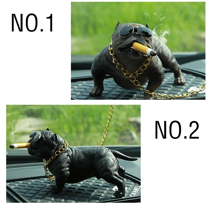 simule kabadayi pitbull kopek bebek araba susleri super serin araba dashboard dekorasyon sus kaymaz mat ile recine oyuncaklar hediyeler ornaments aliexpress