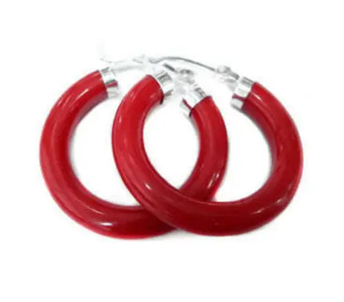 New Arrived Design Unusual Red Sea Coral Earring >bead charm body jewelry charm jewelry