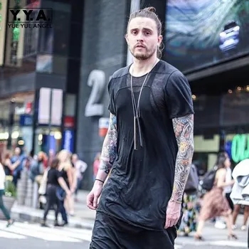 Top Quality Summer Cotton Short Sleeve O-Neck Mens Tees Top Gothic Fashion Casual Black Slim See Through Long Poleras Hombre
Top Quality Summer Cotton Short Sleeve O-Neck Mens Tees Top Gothic Fashion Casual Black Slim See Through Long Poleras Hombre