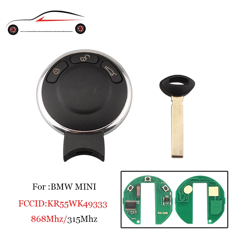 GORBIN Brand 868/315Mhz Smart Remote Key Keyless Fob For BMW MINI KR55WK49333 3Buttons For For BMW MINI 2007-2014 Original key 
GORBIN Brand 868/315Mhz Smart Remote Key Keyless Fob For BMW MINI KR55WK49333 3Buttons For For BMW MINI 2007-2014 Original key