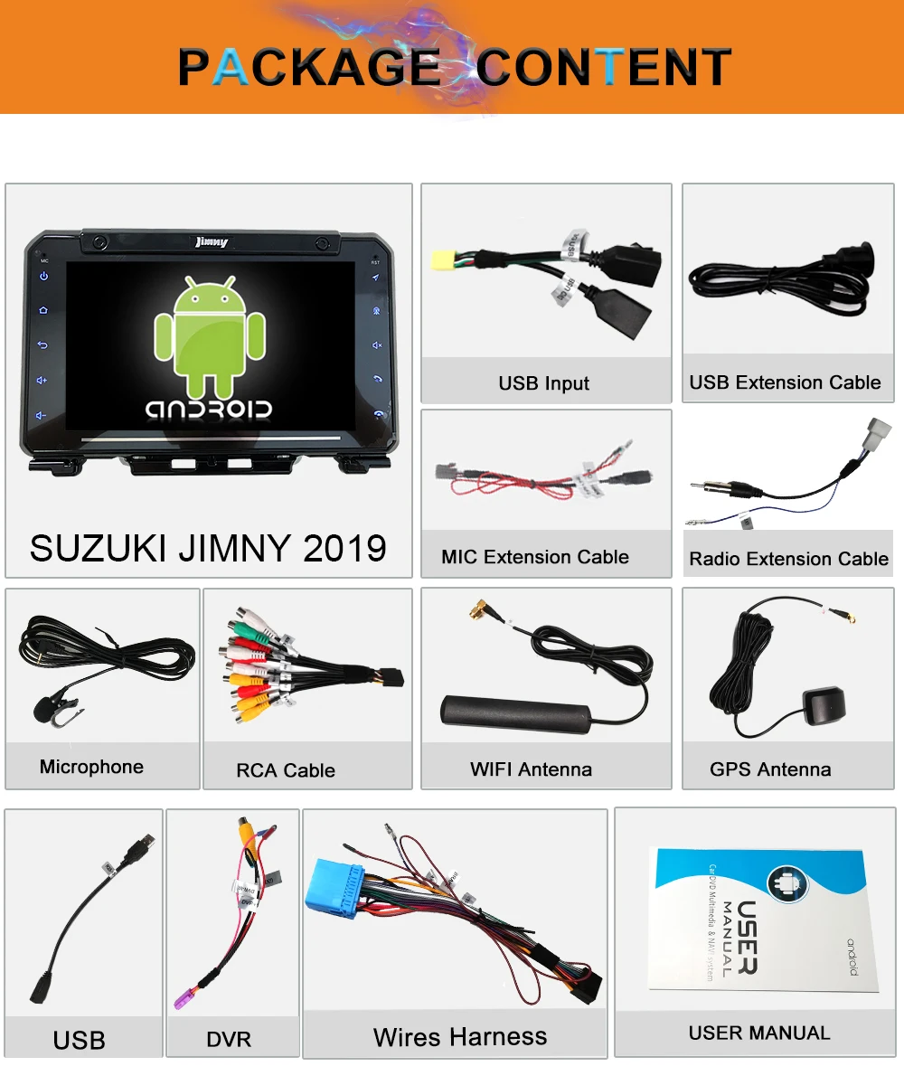 Top ONKAR 1din car auto radio for Suzuki Jimny 2019  android 8.1 octa core No dvd  support wifi bluetooth USB mirror link sw control 5