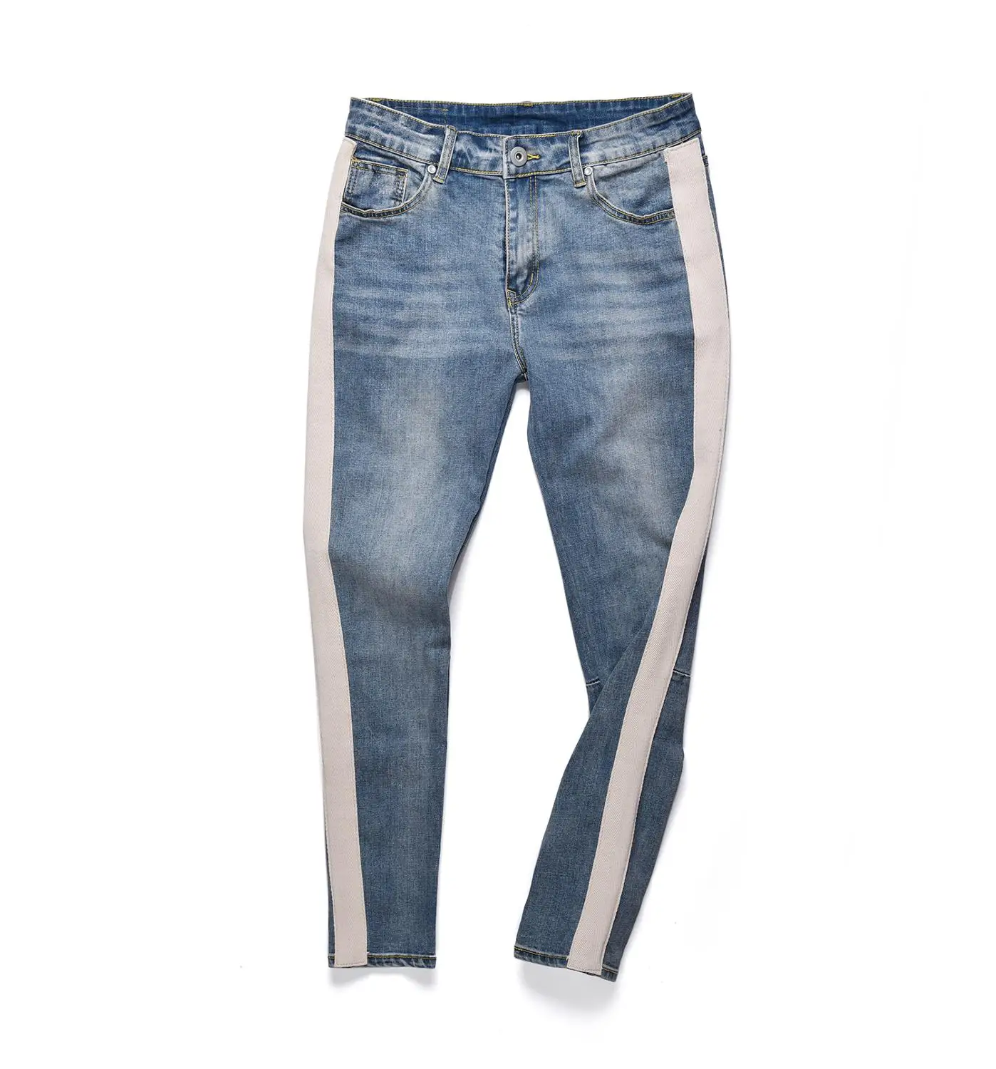 Classic Black Blue Side Contrast Stripe Harem Vintage Wash Jeans Slim Fit Biker Trousers Skinny Denim Men Track Pants
Classic Black Blue Side Contrast Stripe Harem Vintage Wash Jeans Slim Fit Biker Trousers Skinny Denim Men Track Pants