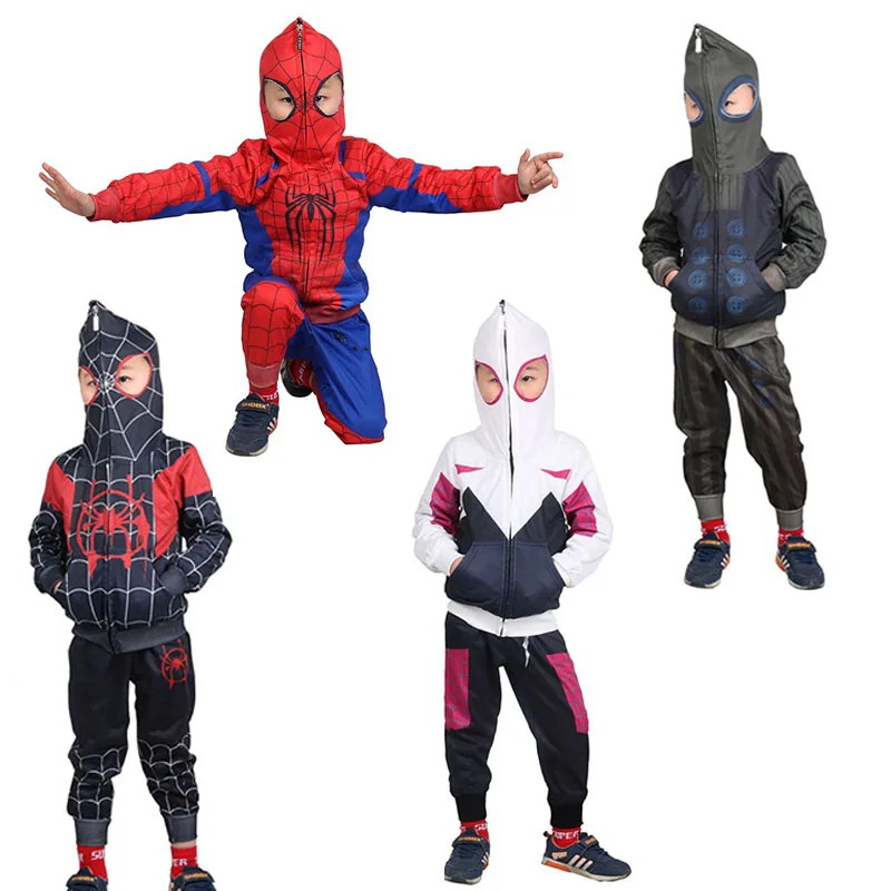 Spider-Verse Spider Gwen Spiderman Boys Clothing Sets Sport Suit For Boys Hoodies Jacket Coat Pants Spider Man Costumes Kids Zip
Spider-Verse Spider Gwen Spiderman Boys Clothing Sets Sport Suit For Boys Hoodies Jacket Coat Pants Spider Man Costumes Kids Zip