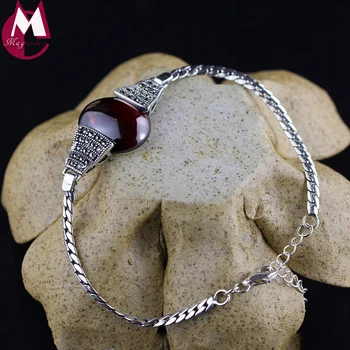100% Natural Red Garnet Charm Bracelet For Women 925 Sterling Silver Bracelets & Bangles Ethnic Fine Jewelry Trendy Party SB51
100% Natural Red Garnet Charm Bracelet For Women 925 Sterling Silver Bracelets & Bangles Ethnic Fine Jewelry Trendy Party SB51