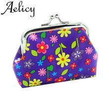 Aelicy kwiat monety mały portfel portmonetka torba na karty kobiet wysokiej jakości sprzęgła torby portfel portmonetka Kawaii(China)