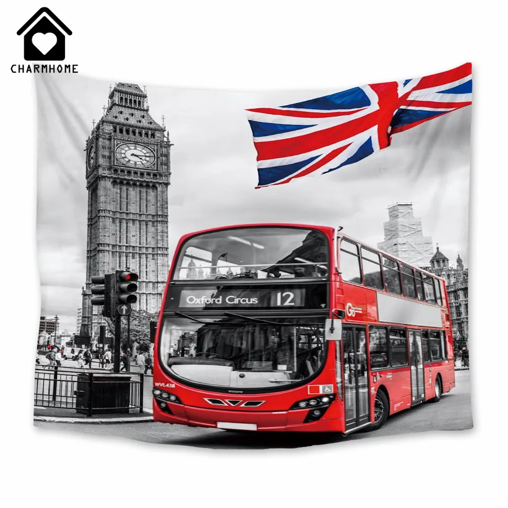 CHARMHOME Vintage Big Ben Tower Bus British Flag Pattern Tapestry Hanging Polyester Fabric Wall Decor Mat Blanket Tapestries
CHARMHOME Vintage Big Ben Tower Bus British Flag Pattern Tapestry Hanging Polyester Fabric Wall Decor Mat Blanket Tapestries