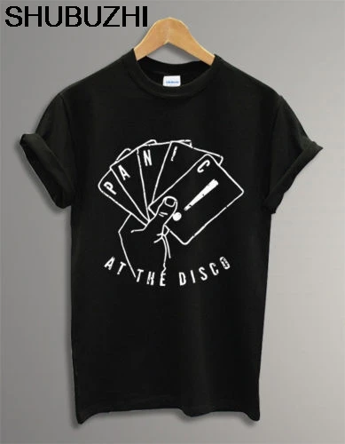 Panic! at The Disco Cards Logo Black Unisex Men T Shirt Tumblr Tee summer top tees new brand tshirt sbz1112
Panic! at The Disco Cards Logo Black Unisex Men T Shirt Tumblr Tee summer top tees new brand tshirt sbz1112