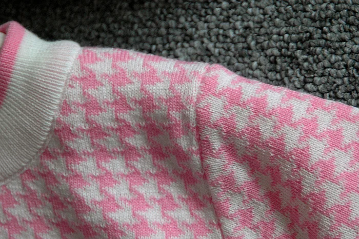 Spring Autumn Girl Clothes Knitted Child Clothing Set 2018 Fall Kids Outfits Plaid Sweater Coat Skirt 2Pce Sports Suit For Girls (9)
