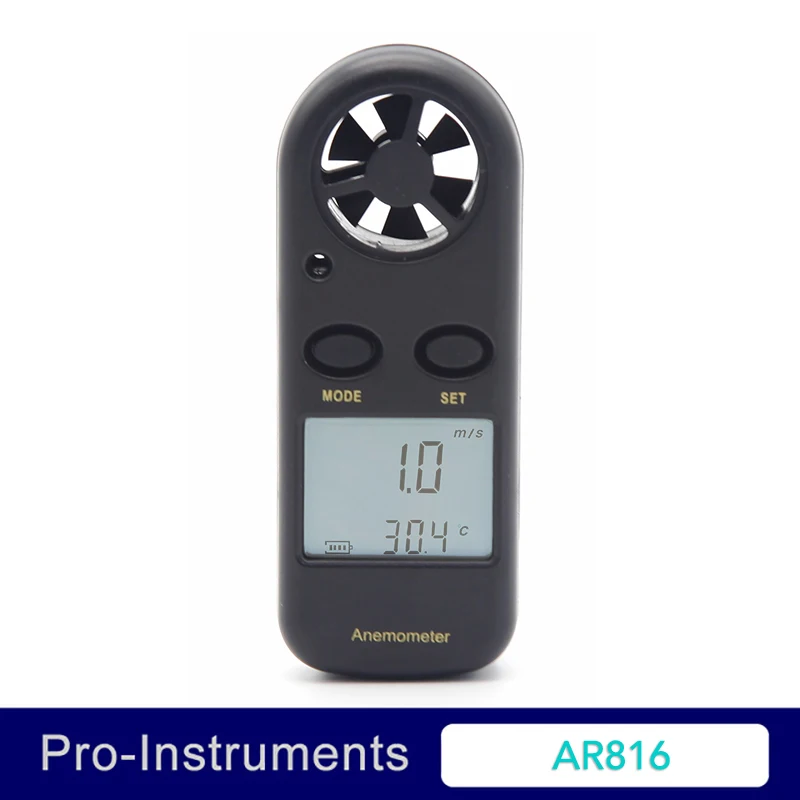AR816 Digital Hand-held Wind Speed Gauge Meter 30m/s (65MPH) Pocket Smart Anemometer Air Wind Speed Scale Anti-wrestling M Null
AR816 Digital Hand-held Wind Speed Gauge Meter 30m/s (65MPH) Pocket Smart Anemometer Air Wind Speed Scale Anti-wrestling M Null
