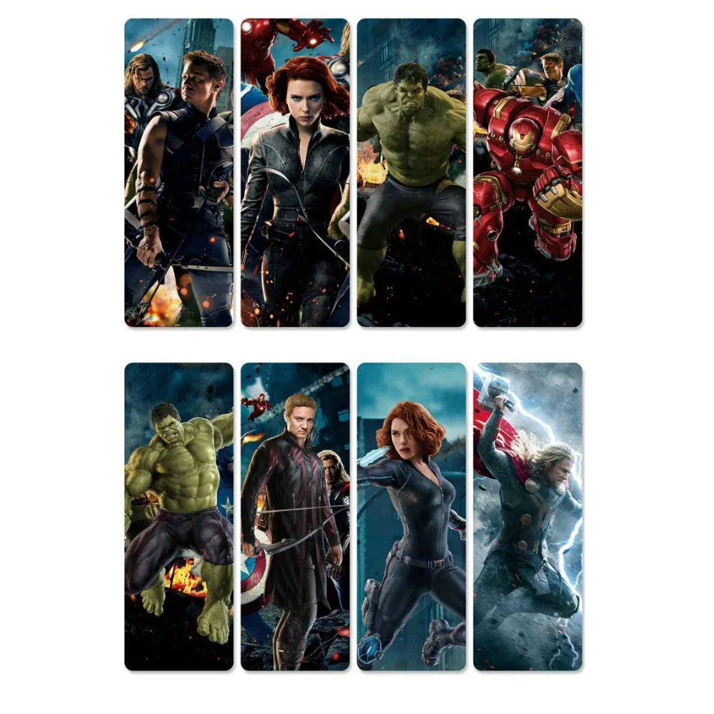 8pcs The Avengers Bookmarks Waterproof Transparent PVC Plastic Bookmark Beautiful Book Marks Gift
8pcs The Avengers Bookmarks Waterproof Transparent PVC Plastic Bookmark Beautiful Book Marks Gift
