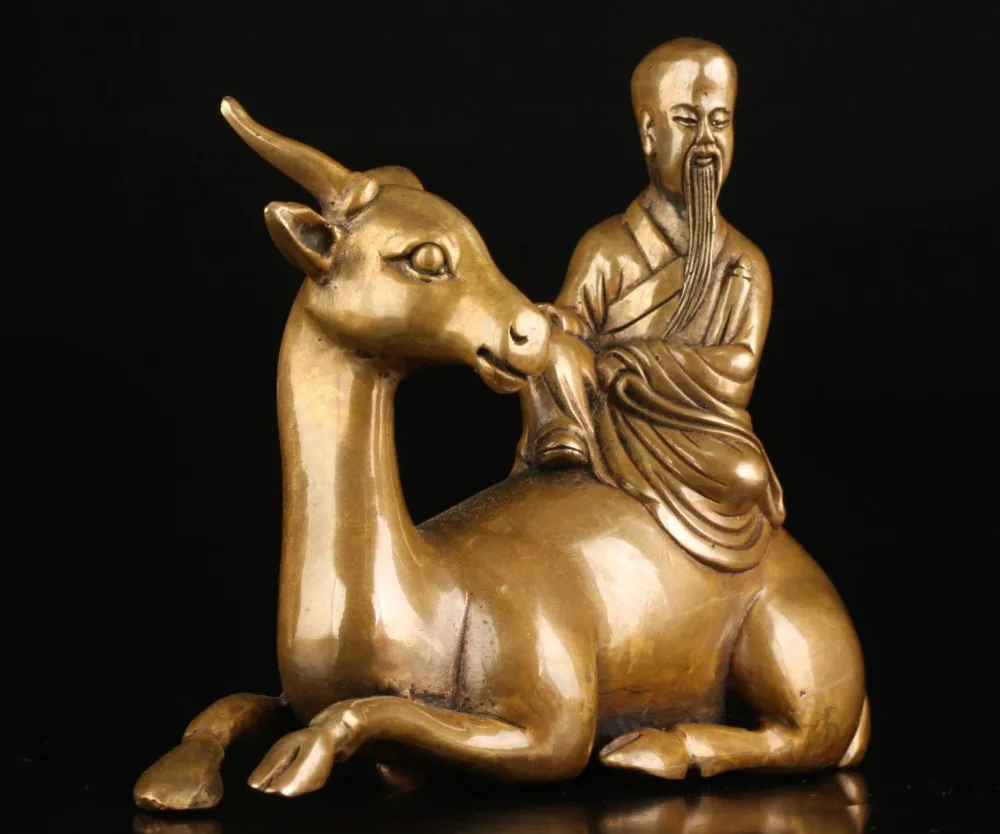 97@g++Vintage Collection Old Brass Casting Vivid Luck Immortal Sitting Deer Statue Art
97@g++Vintage Collection Old Brass Casting Vivid Luck Immortal Sitting Deer Statue Art