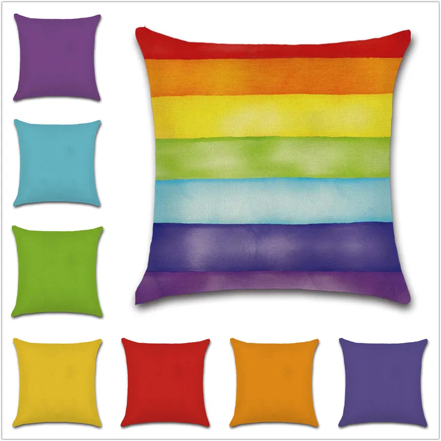 Rainbow 7 colors printed cushion cover Decor Chair seat sofa Decoration office bedroom pillowcase Home house friend kids gift
Rainbow 7 colors printed cushion cover Decor Chair seat sofa Decoration office bedroom pillowcase Home house friend kids gift