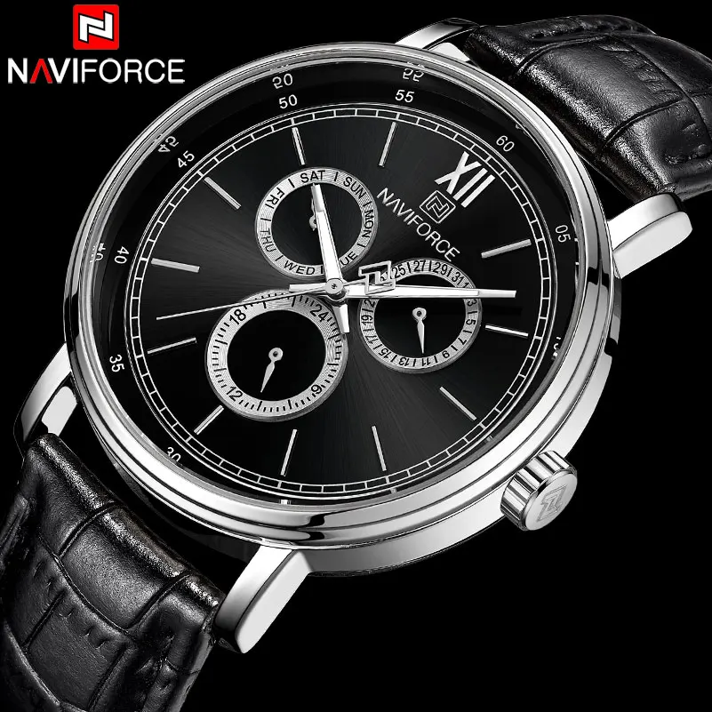 NAVIFORCE Casual Analog Watch Men Top Brand Leather Strap Quartz Watches Mens 24 Hour Calendar Wristwatch Relogio Masculino 2018
NAVIFORCE Casual Analog Watch Men Top Brand Leather Strap Quartz Watches Mens 24 Hour Calendar Wristwatch Relogio Masculino 2018