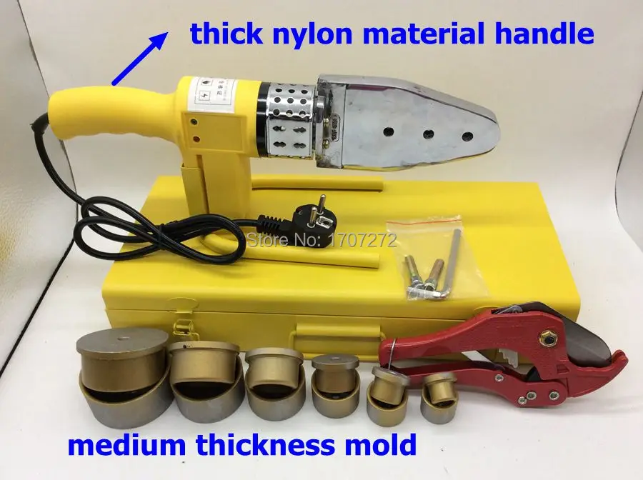 Free Shipping PPR Welding Machine, PVC welding machine, plastic welder AC 220V 800W, 20-63mm welding pipes
Free Shipping PPR Welding Machine, PVC welding machine, plastic welder AC 220V 800W, 20-63mm welding pipes