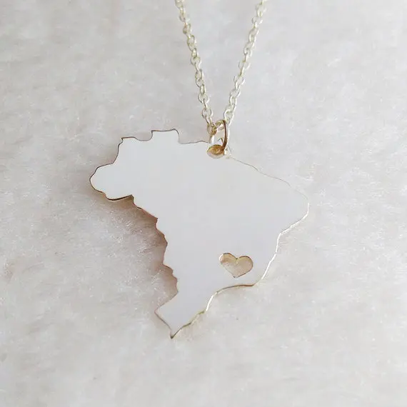 South America Country Map Brazil Necklace Charm Pendant Brazilian Brasil Pride I Heart Love Sao Paulo City Necklaces jewelry
South America Country Map Brazil Necklace Charm Pendant Brazilian Brasil Pride I Heart Love Sao Paulo City Necklaces jewelry
