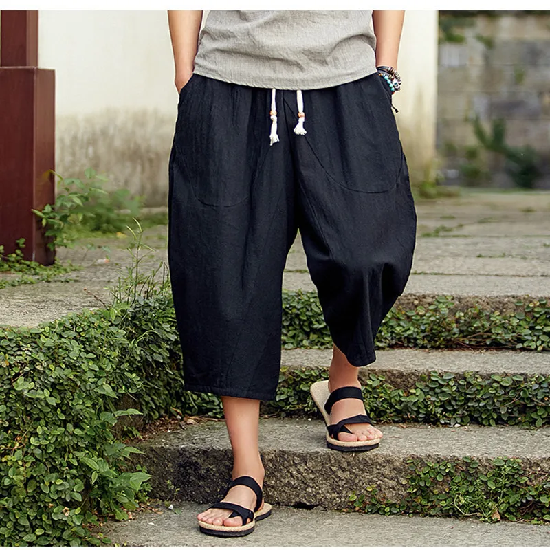 Man Linen Cropped Cross Pants Men Casual Wide Legged Streetwear Bloomers Summer 2019 Male Traditional Nepal Trousers
Man Linen Cropped Cross Pants Men Casual Wide Legged Streetwear Bloomers Summer 2019 Male Traditional Nepal Trousers