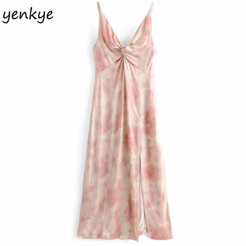 Sexy Summer Dress 2019 Women Front Knot V Neck Tie-Dye Dress Lady Backless Sleeveless High Waist Side Slits Sling Long Dress
Sexy Summer Dress 2019 Women Front Knot V Neck Tie-Dye Dress Lady Backless Sleeveless High Waist Side Slits Sling Long Dress