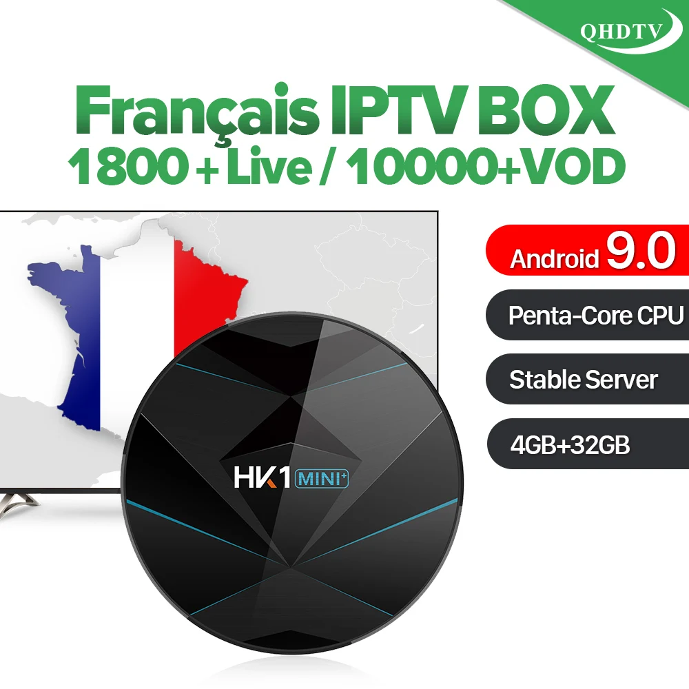 QHDTV IPTV Spain Benelux HK1MINI+ Android 9.0 IPTV Subscription RK3318 4GB 32GB 1 Year Code IPTV Arabic France Tunisia top box
QHDTV IPTV Spain Benelux HK1MINI+ Android 9.0 IPTV Subscription RK3318 4GB 32GB 1 Year Code IPTV Arabic France Tunisia top box