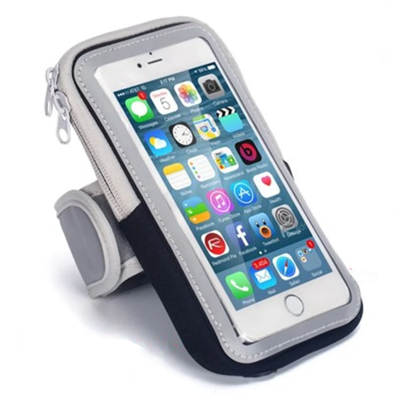 

Cell Phone Holder Case Arm Band Strap with Zipper Pouch/Mobile Exercise Running Sport for Apple iPhone 6 7 8 iPod Touch Armband