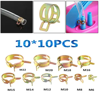 100pcs Spring Clip Hose Clamp Fastener Fuel Line Hose Water Pipe Air Tube Automotive Cooling System Parts 6-22mm
100pcs Spring Clip Hose Clamp Fastener Fuel Line Hose Water Pipe Air Tube Automotive Cooling System Parts 6-22mm