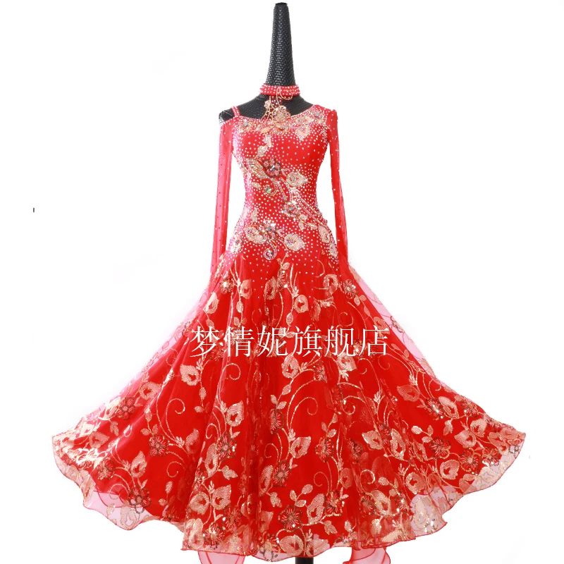 Customize Waltz New Dress Ballroom Dance National Standard Dance Contest dress Adult Female Ballroom Dance MD584
Customize Waltz New Dress Ballroom Dance National Standard Dance Contest dress Adult Female Ballroom Dance MD584