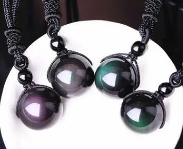Natural Obsidian Rainbow Eye Transfer Good Luck Bead Pendant Necklace Polyester Rope Chain Necklace Jewelry For Woman
Natural Obsidian Rainbow Eye Transfer Good Luck Bead Pendant Necklace Polyester Rope Chain Necklace Jewelry For Woman