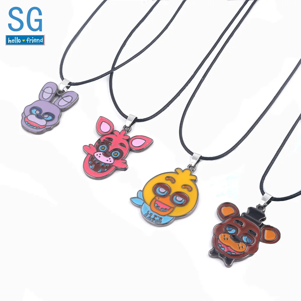 SG Hot Game Five Nights at Freddy's Necklaces Cartoon Freddy Foxy Bonnie Chica Pendants Necklace Choker Jewelry Fashion Kid Gift
SG Hot Game Five Nights at Freddy's Necklaces Cartoon Freddy Foxy Bonnie Chica Pendants Necklace Choker Jewelry Fashion Kid Gift