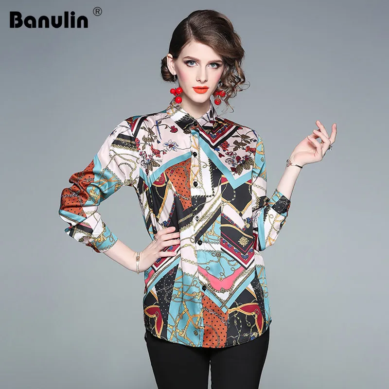 New Fashion 2018 Women's Celebrity Turn-Down Collar Long Sleeve Chain Printed Shirts Tops Chiffon Runway Ladies Blouses blusas
New Fashion 2018 Women's Celebrity Turn-Down Collar Long Sleeve Chain Printed Shirts Tops Chiffon Runway Ladies Blouses blusas