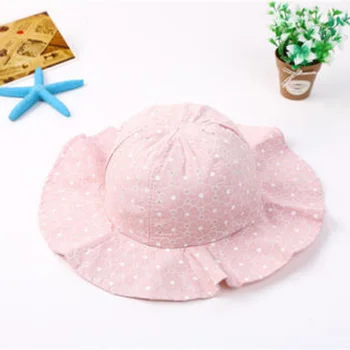 Summer Wide Flare Brim Baby Girls Sun Hat Cotton Kids Hats With Caps Rope Beach Hat Dot Breathable Toddlers Travel Cap For 1-3T 
Summer Wide Flare Brim Baby Girls Sun Hat Cotton Kids Hats With Caps Rope Beach Hat Dot Breathable Toddlers Travel Cap For 1-3T