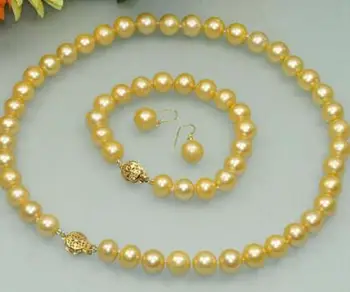 free shipping luxury Noble jewelry HOT 10-11MM REAL SOUTH SEA YELLOW PEARL NECKLACE BRACELET EARRING
free shipping luxury Noble jewelry HOT 10-11MM REAL SOUTH SEA YELLOW PEARL NECKLACE BRACELET EARRING