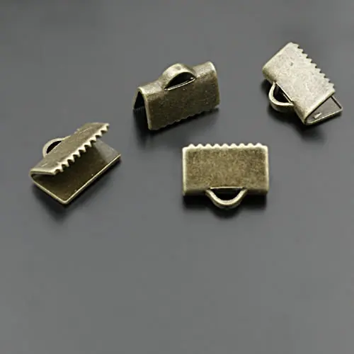 (27809)50PCS 10MM Antique Bronze Brass Ends Fastener Clasps Diy Jewelry Findings Accessories Wholesale | Украшения и аксессуары