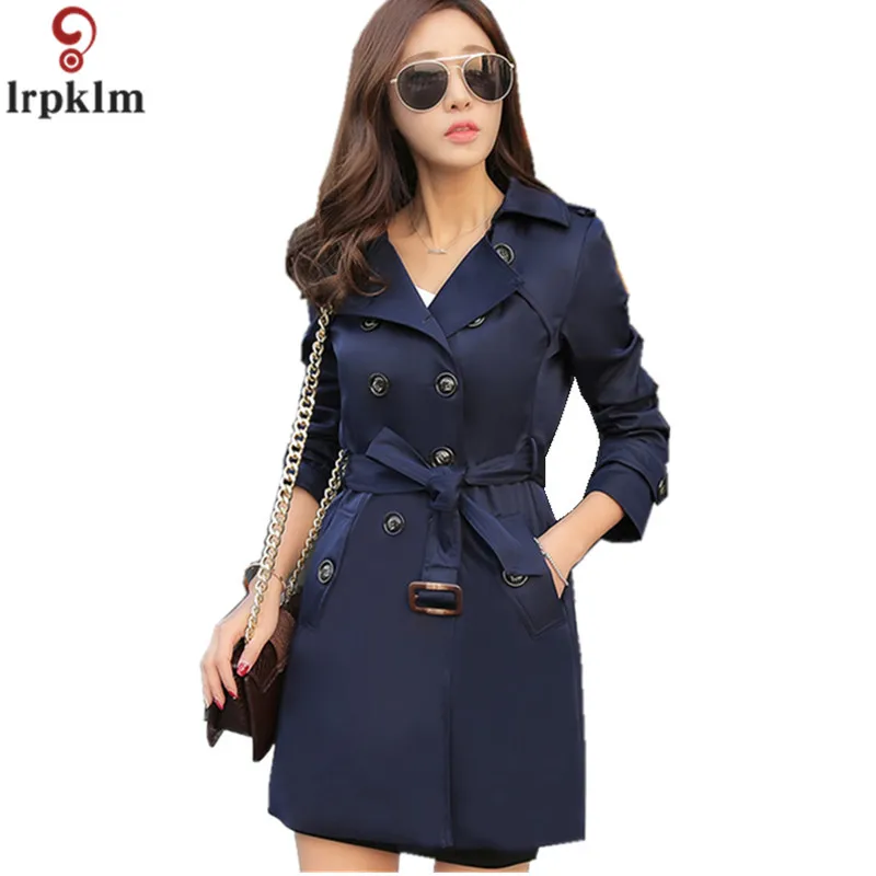 Brand Women Long Trench Coat Korean Spring 2018 New Solid Double-Breasted Belt Slim Trench Autumn Single Thin Section CH260
Brand Women Long Trench Coat Korean Spring 2018 New Solid Double-Breasted Belt Slim Trench Autumn Single Thin Section CH260