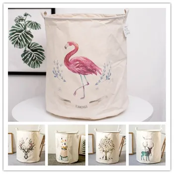 Flamingo 50*40cm Dirty Clothes Baskets Cotton Linen Foldable Laundry Basket For Toys Organizer Barrel Groceries Storage Baskets
Flamingo 50*40cm Dirty Clothes Baskets Cotton Linen Foldable Laundry Basket For Toys Organizer Barrel Groceries Storage Baskets