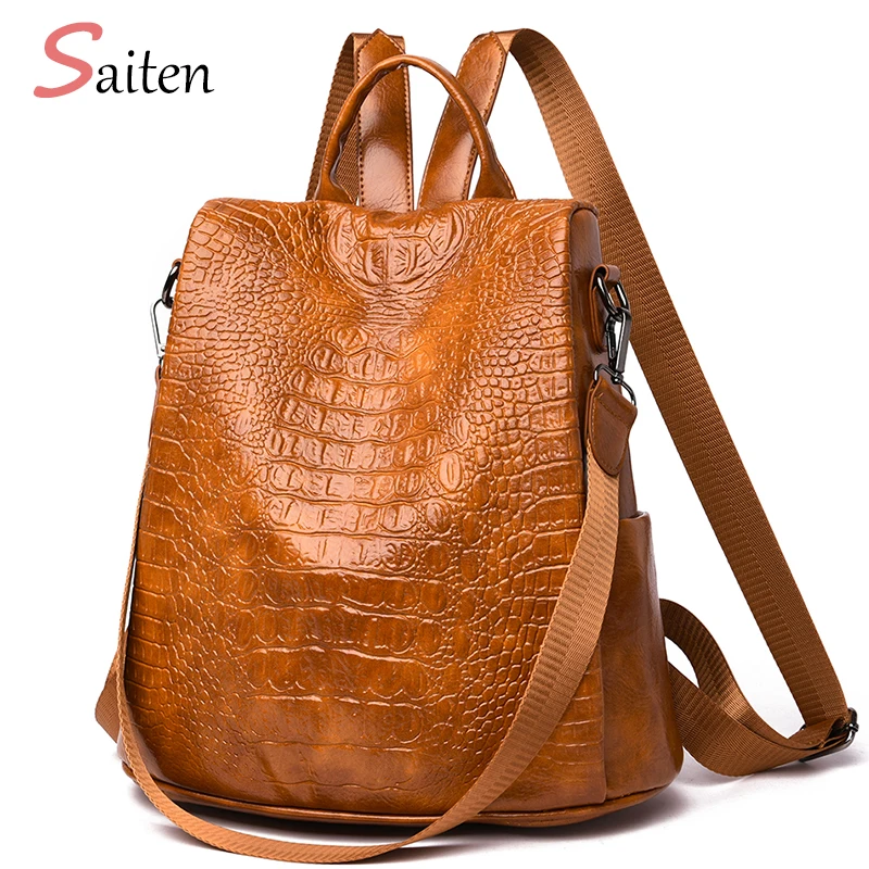 2019 Women Leather Backpacks Vintage Female Shoulder Bag Alligator Travel Ladies Bagpack Mochilas School Bags For Girls Preppy
2019 Women Leather Backpacks Vintage Female Shoulder Bag Alligator Travel Ladies Bagpack Mochilas School Bags For Girls Preppy