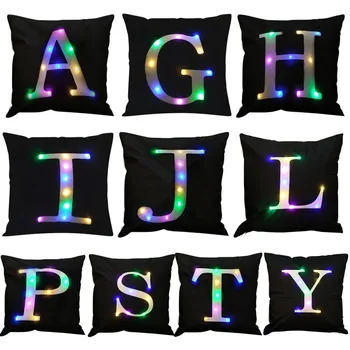 cusion cover LED Lights Letter Alphabet Printed Cotton Linenr Pillowcase Decor For Home Sofa Car Office Pillow fashion style
cusion cover LED Lights Letter Alphabet Printed Cotton Linenr Pillowcase Decor For Home Sofa Car Office Pillow fashion style