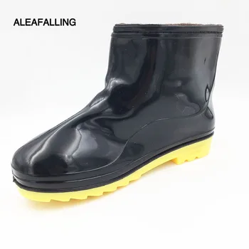 Aleafalling Rubber Waterproof Rain Boots Round Toe Ankle Slip-On Rainboot Winter Thickening Faux Fur Men Flat With Shoes M051
Aleafalling Rubber Waterproof Rain Boots Round Toe Ankle Slip-On Rainboot Winter Thickening Faux Fur Men Flat With Shoes M051