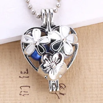 5pcs Silver Flower Heart Shaped Pearl Cage Jewelry Making Bead Cage Pendant Essential Oil Diffuser Pendant Oyster Pearl
5pcs Silver Flower Heart Shaped Pearl Cage Jewelry Making Bead Cage Pendant Essential Oil Diffuser Pendant Oyster Pearl